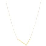 Real 14K Yellow Gold Large Initial L Necklace