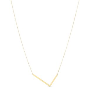 Real 14K Yellow Gold Large Initial L Necklace