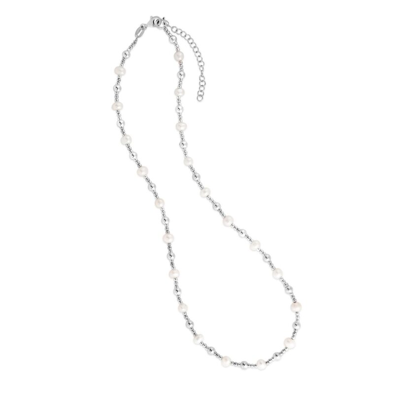 Sterling Silver Freshwater Pearl Bead Necklace