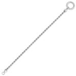 3.5mm Sterling Silver Push Lock Rope Chain Bracelet