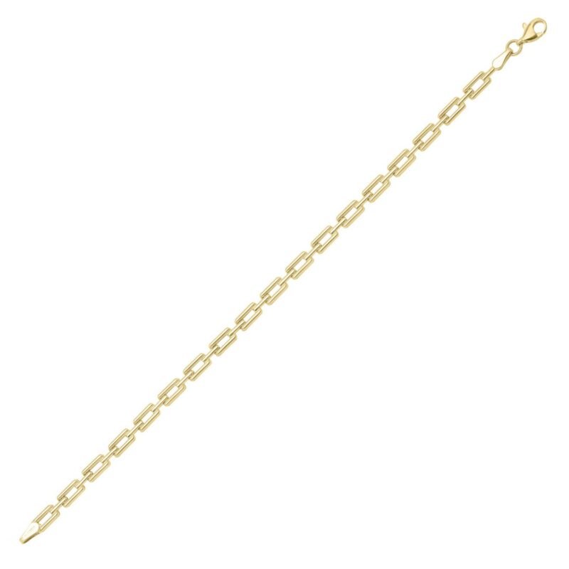10K Yellow Gold Art Deco Rectangle Link Bracelet