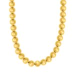 Sterling Silver 14K Gold Plated Big Beaded Necklace
