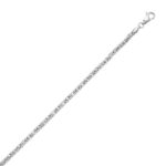 Solid Sterling Silver Round 4mm Byzantine Chain Necklace