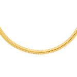 Sterling Silver 14K Gold Plated Tubogas Necklace 8mm