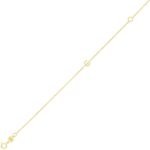 14K Yellow Gold Mini Initial C Bracelet