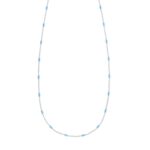 Sterling Silver Blue Enamel Beaded Necklace