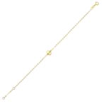 14K Yellow Gold Simple Four Leaf Clover Bracelet