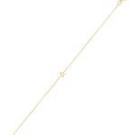 14K Yellow Gold Mini Initial A Bracelet
