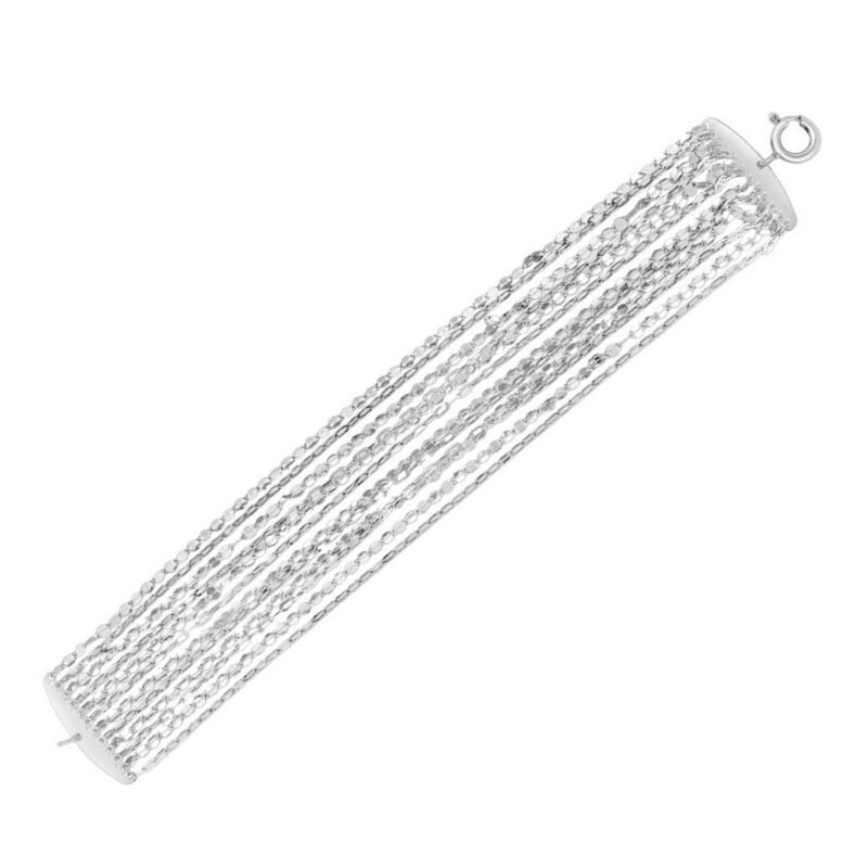 Sterling Silver Multi-Strand Chain Bracelet