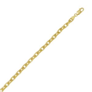 Sterling Silver Gold Plated 5mm French Cable Chain Necklace