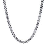 Gunmetal Finish Sterling Silver 7mm Miami Cuban Link Chain Necklace 24 Inch