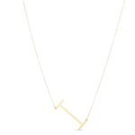 14K Yellow Gold Large Initial I Necklace