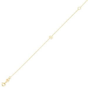 14K Yellow Gold Mini Initial S Bracelet