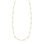 14K Gold-Plated Silver Purple Enamel Beaded Necklace