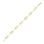 Real 14K Yellow Gold Pallina Paperclip Link Bracelet