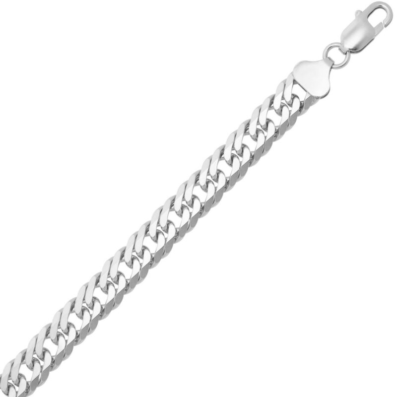 Sterling Silver 9mm Flat Miami Cuban Chain Necklace