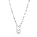 925 Sterling Silver Padlock Necklace