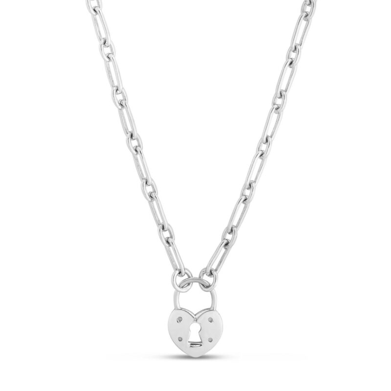 925 Sterling Silver Padlock Necklace