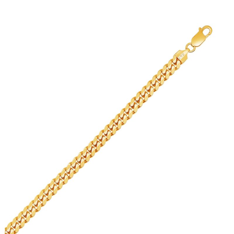 Yellow Gold Plated Sterling Silver 6mm Miami Cuban Chain Necklace Yellow Gold Plated Sterling Silver 6mm Miami Cuban Chain Necklace