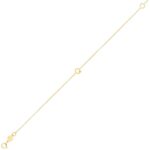 14K Yellow Gold Mini Initial Q Bracelet