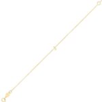 14K Yellow Gold Mini Initial J Bracelet