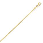 Yellow Gold Plated Sterling Silver 2mm Round Box Chain Necklace Yellow Gold Plated Sterling Silver 2mm Round Box Chain Necklace