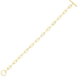 14K Gold 5mm Paperclip Bracelet with Toggle