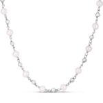 Sterling Silver Freshwater Pearl and Beaded Necklace