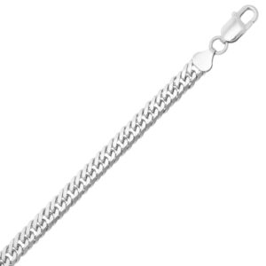 Sterling Silver 6.7 mm Flat Miami Cuban Chain Necklace