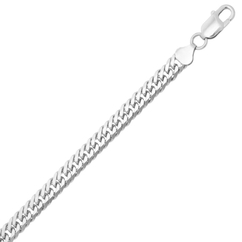 Sterling Silver 6.7 mm Flat Miami Cuban Chain Necklace