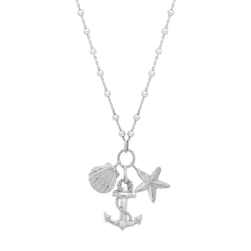 Sterling Silver Sea Life Charm Necklace