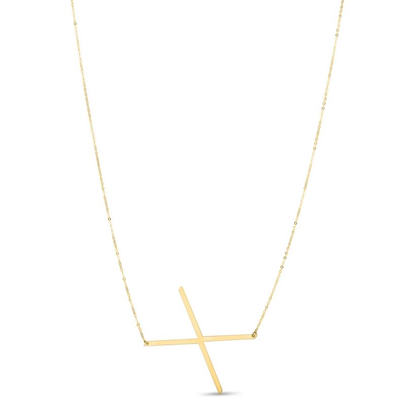 14K Yellow Gold Large Initial X Necklace 14K Yellow Gold Large Initial X Necklace