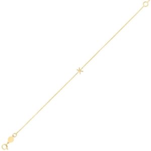 Mini Initial X Bracelet 14K Yellow Gold