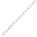 Sterling Silver Thick Italian Link Paperclip Chain Necklace 10mm