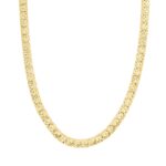 Square Link Chain Necklace 6mm 18 Inch 10K Yellow Gold