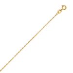 14K Yellow Gold Rope Chain Necklace 0.85 mm 14K Yellow Gold Rope Chain Necklace 0.85 mm