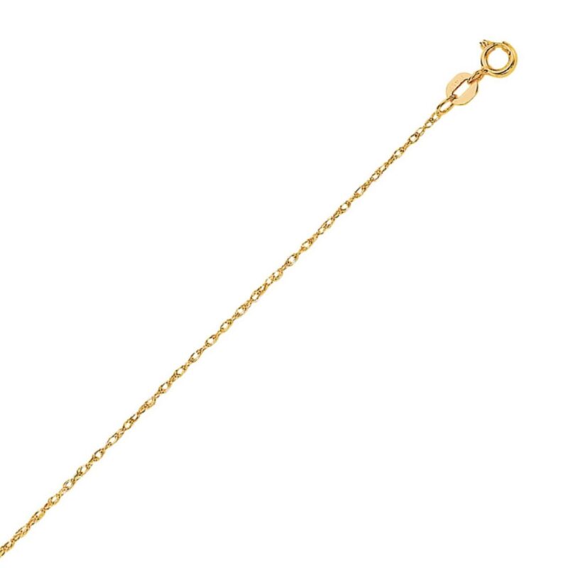 14K Yellow Gold Rope Chain Necklace 0.85 mm 14K Yellow Gold Rope Chain Necklace 0.85 mm