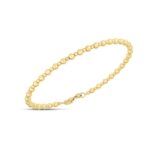 14K Yellow Gold 3mm Bead Bracelet 7 Inch