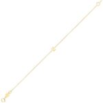 14K Yellow Gold Mini Initial Z Bracelet