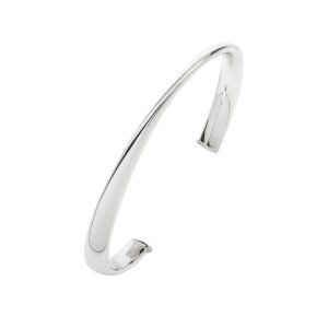 925 Sterling Silver Sculpted Cuff Bangle Bracelet