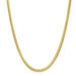 Oval Snake Chain 4.2mm Sterling Silver Yellow Gold Plated