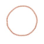 14K Rose Gold Diamond Cut Stretchable Moon Cut Beaded Bracelet 3mm 14K Rose Gold Diamond Cut Stretchable Moon Cut Beaded Bracelet 3mm