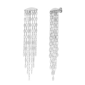 Long Mariner Drop Dangle Earrings Sterling Silver