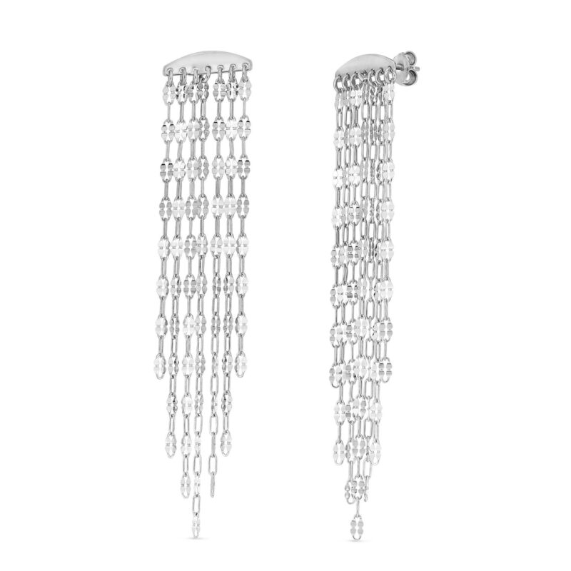 Long Mariner Drop Dangle Earrings Sterling Silver Long Mariner Drop Dangle Earrings Sterling Silver