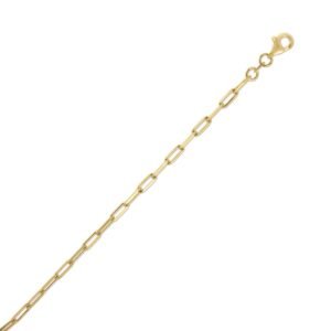 14K Gold-Plated Silver 2.5mm Paperclip Anklet