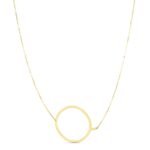 14K Yellow Gold Large Initial Q Necklace