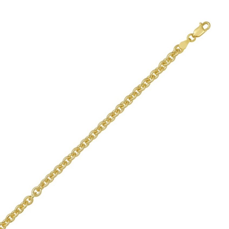 Gold Plated Sterling Silver Rolo Chain Necklace 4.7 mm Gold Plated Sterling Silver Rolo Chain Necklace 4.7 mm