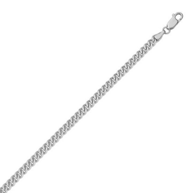 Vintage Puffed Miami Cuban Chain Necklace 5.3mm Sterling Silver