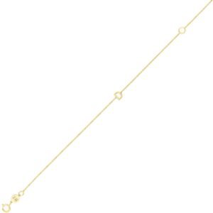 14K Yellow Gold Mini Initial D Bracelet