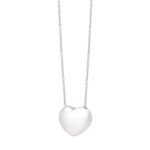 Sterling Silver Big Puffy Heart Necklace